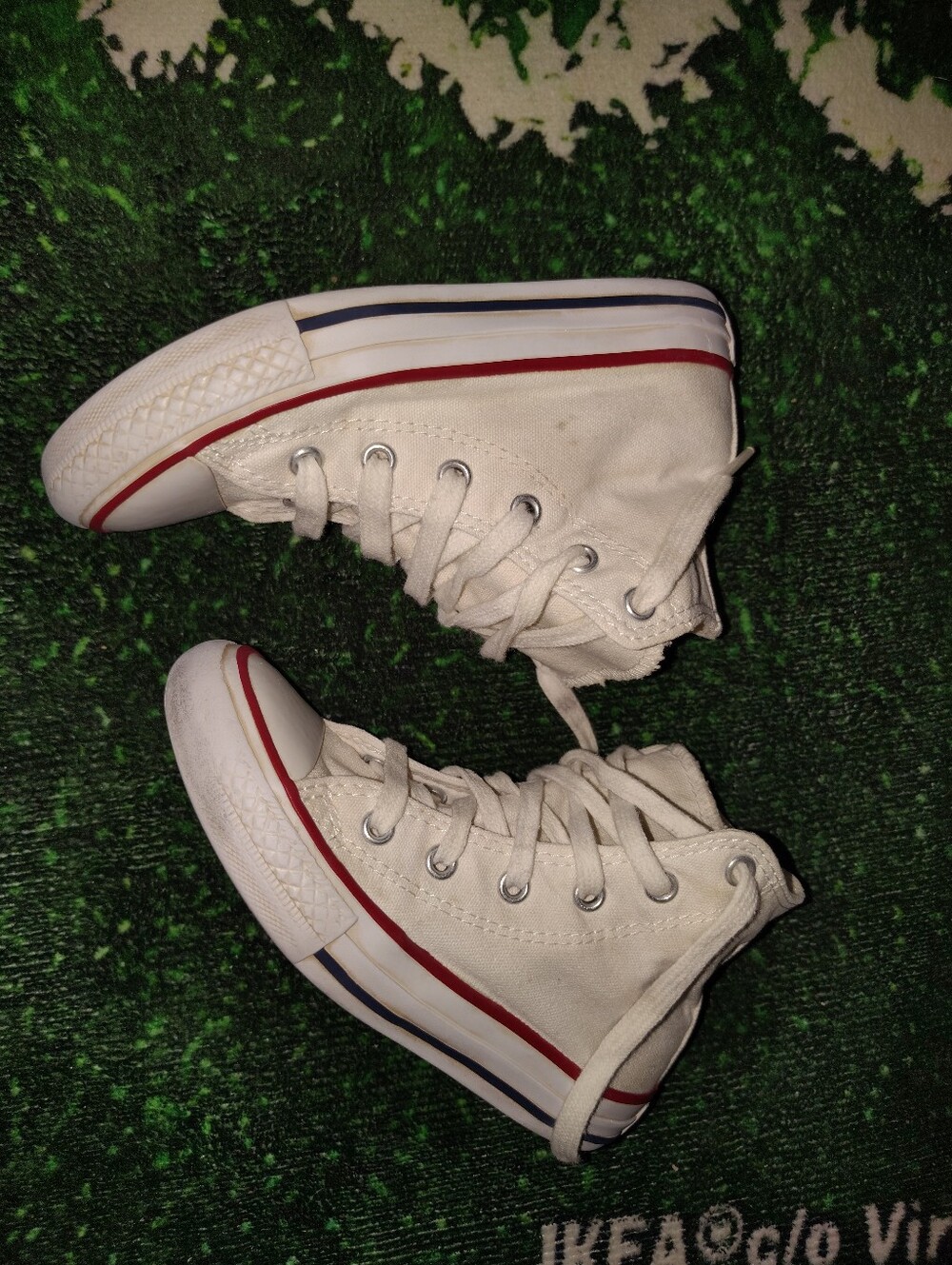 Converse White High-Top Sneakers Kids size 12 - Picture 4 of 8